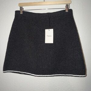 Theory Women's Charcoal Mini Skirt